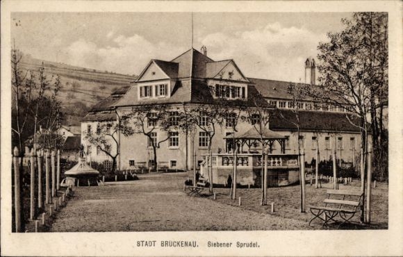 Postcard Bad Brückenau in Sinntal Lower Franconia, Siebener Sprudel