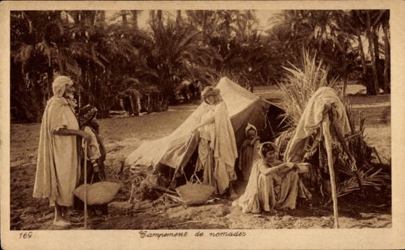 Postcard Maghreb, nomad camp
