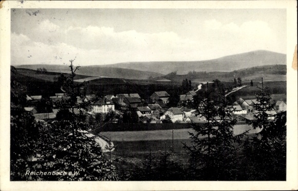 Postcard Reichenbach Franconian Forest, location, total view