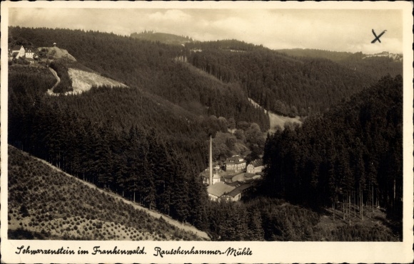 Postcard Schwarzenstein Oberfranken, Gasthof zum Rodachtal, Rauschenhammer Mühle