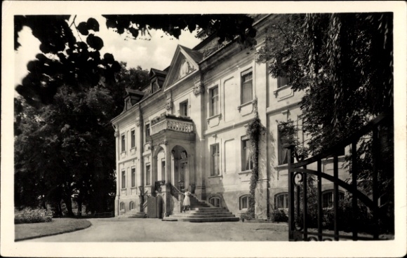 Postcard Stülpe in der Mark, front view of Stülpe manor house