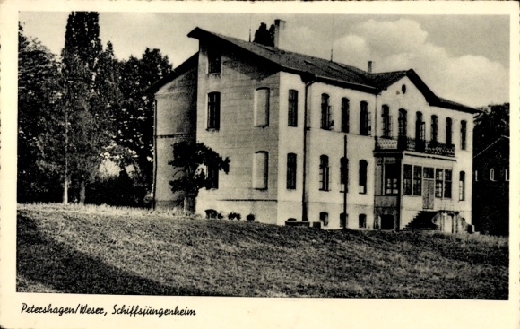 Postcard Petershagen on the Weser, Ship's Boys' Home