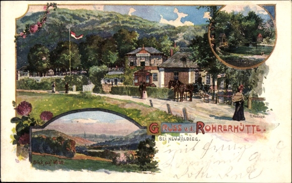 Artist PC Vodicka, R., Vienna 17th Hernals Neuwaldegg, inn Rohrerhütte