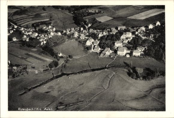 Postcard Rotenbach Neuenbürg an der Enz Black Forest, aerial photograph