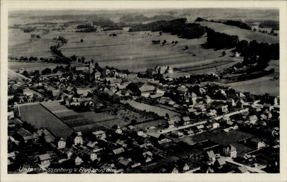 Postcard Peissenberg Peißenberg in Upper Bavaria, aerial photograph