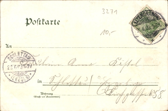 Chromo-Litho Altengrabow Möckern in Saxony Anhalt, military training area, former Gloine, commandant's office