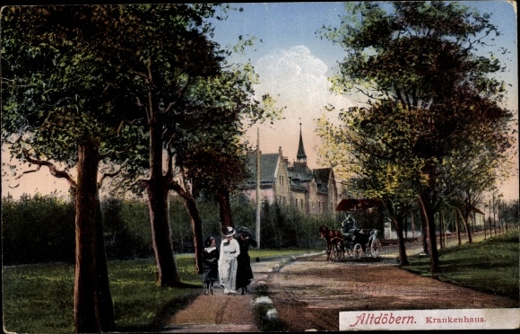 Postcard Altdöbern in Lower Lusatia, hospital