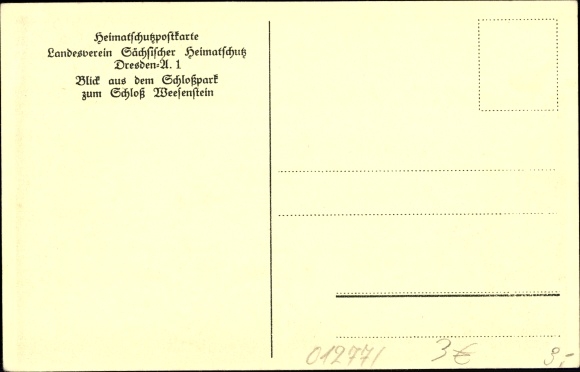 Postcard Weesenstein Müglitztal Saxony, Weesenstein Castle, castle park