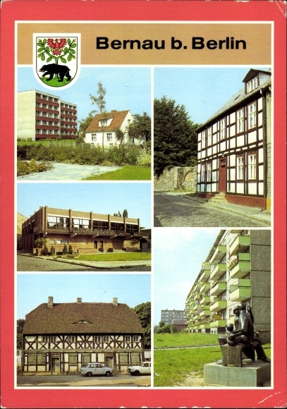 PC Bernau near Berlin, Liberation Street, Hohesteinstrasse, city wall, HOG Am Steintor, coat of arms