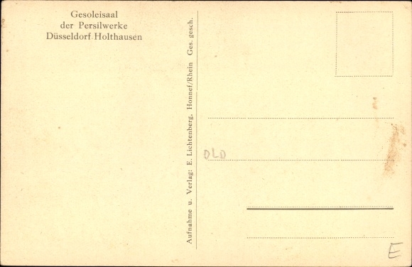 Postcard Holthausen Düsseldorf, GeSoLei Hall of the Persilwerke, exhibition