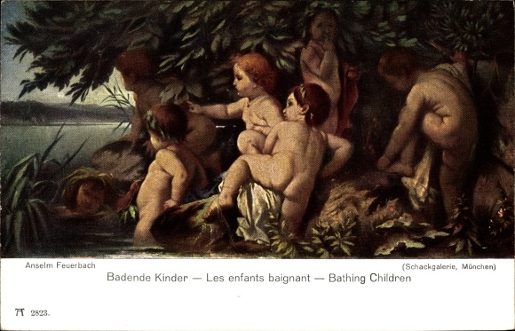 Artist PC Feuerbach, Anselm, bathing children