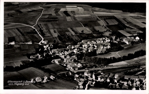 Postcard Wiesengiech Scheßlitz in Upper Franconia, aerial photograph
