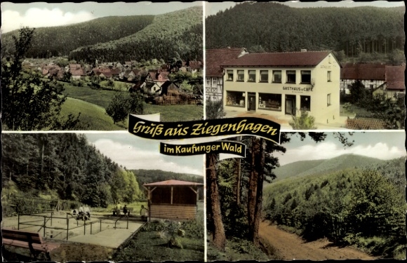 KP Ziegenhagen Witzenhausen w Hesji, restauracja, widok ogólny, las Kaufunger