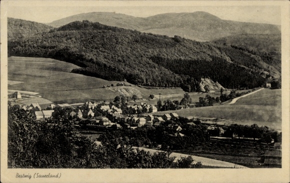 Postcard Bestwig in Sauerland, total view