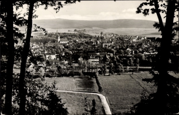 Picture of Bad Salzungen in Thuringia, beautiful landscape, view from the Waldschöna, 1962, photography