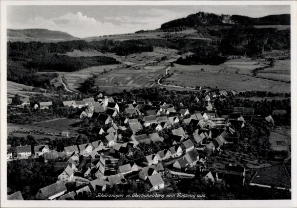 Postcard Schörzingen Schömberg in Zollernalbkreis, aerial photograph
