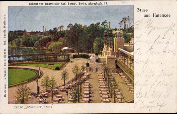 PC Berlin Grunewald Halensee, Restaurant Terrassen, Inh. Bernh. Hoffmann, Stollwerck Verlag Cologne
