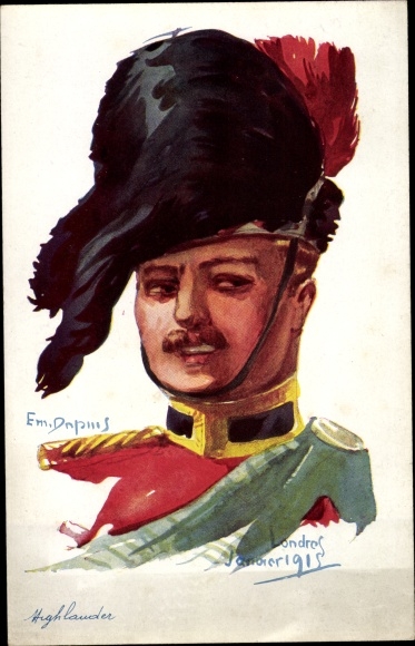 Artysta KP Dupuis, Emil, góral, szkocki żołnierz, 1915