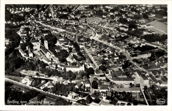 Ak Freising in Oberbayern, Fliegeraufnahme
