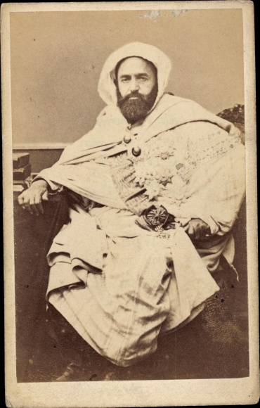 Carte de Visite Algerischer Freiheitskämpfer Abd el Kader, Portrait, 1853