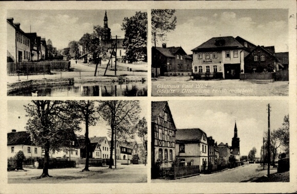 Ak Gössitz in Thüringenm Gasthaus, Straßenpartie