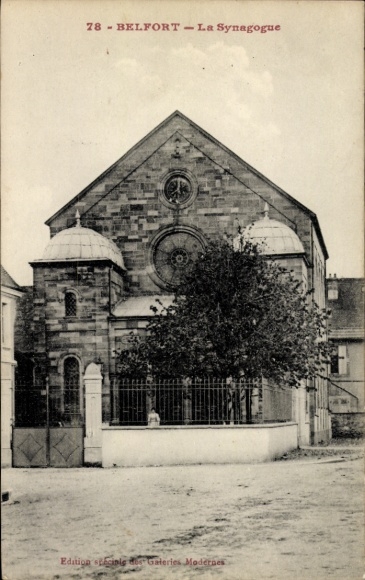 Judaik Postcard Belfort Beffert Beffort Territoire de Belfort, synagogue