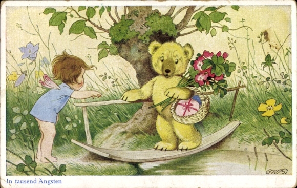 Künstler Ak Baumgarten, Fritz, In tausend Ängsten