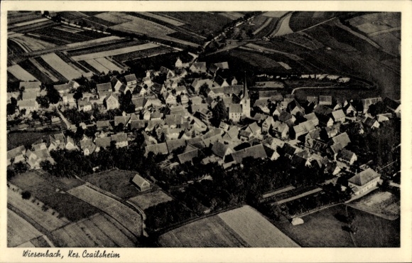 Photo Postcard Wiesenbach Blaufelden in Württemberg, aerial photograph