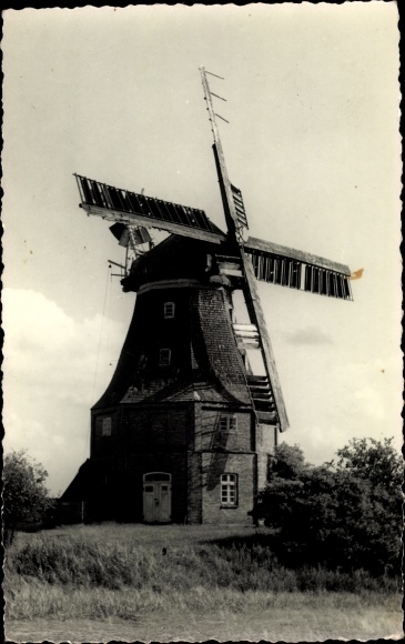 Photo Postcard Baltic resort Graal Müritz, windmill