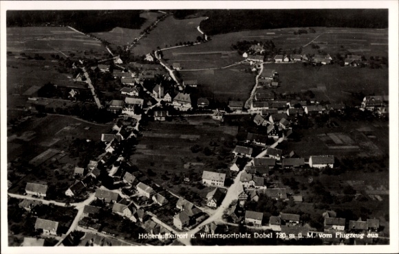 Postcard Dobel in the Black Forest, aerial photograph, Hotel Sonne