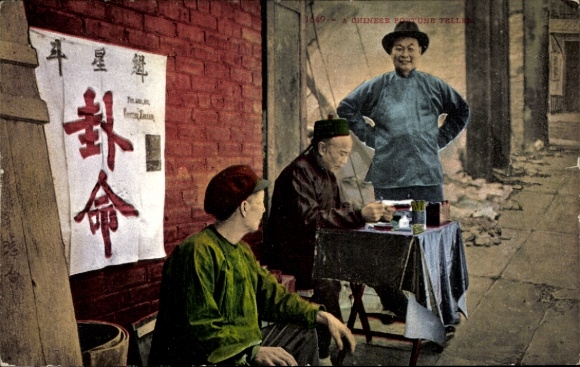 Postcard Chinatown San Francisco California USA, a Chinese fortune teller