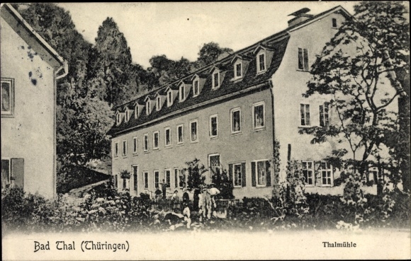 Postcard Thal Ruhla in the Wartburg district of Thuringia, view of the Thalmühle
