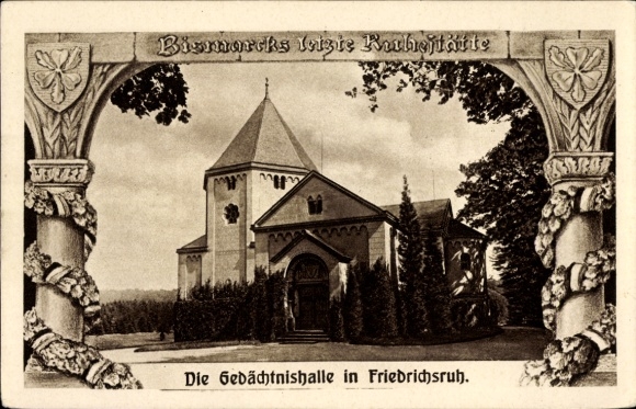 passe-partout Ak Friedrichsruh Aumühle in Lauenburg, Bismarck Memorial Hall