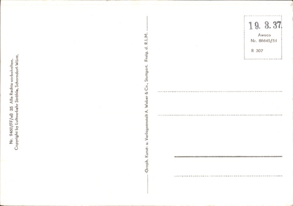 Postcard Singen Remchingen in the Enzkreis, aerial photograph