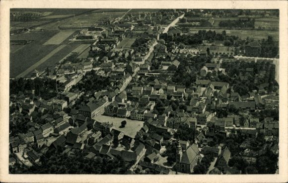 Ak Rötha in Sachsen, Fliegeraufnahme