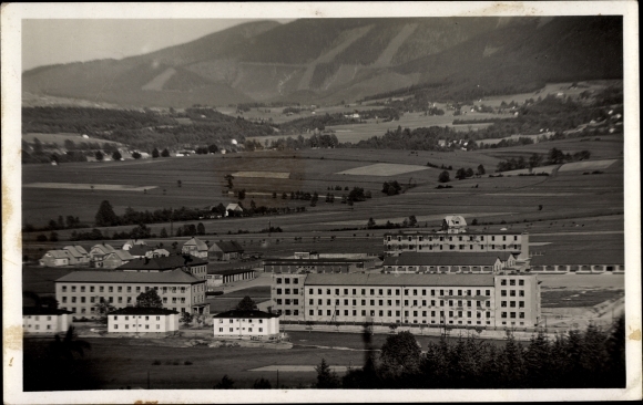 Postcard Frenštát pod Radhoštěm Frankstadt unter dem Radhoscht Mährisch Schlesien, Kaserne, Wehrmacht