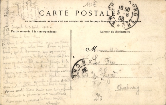 Postcard Le Conquet Finistère, harbour, fishing district