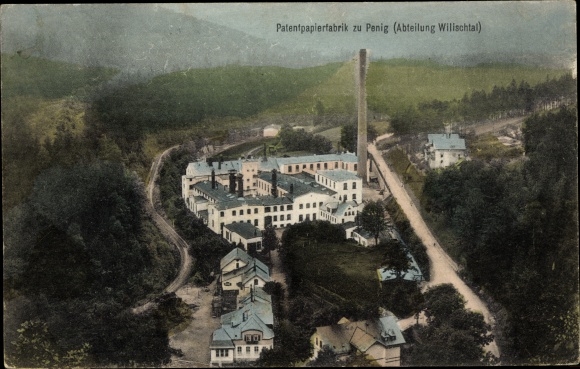 Ak Penig in Sachsen, Patentpapierfabrik, Abteilung Willischtal