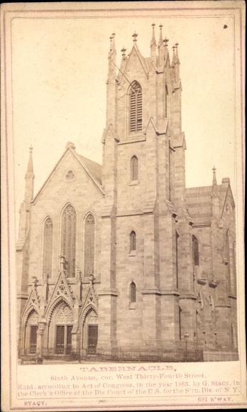 Photo New York City USA, Tabernacle, Sixth Avenue Corner West 34th Street