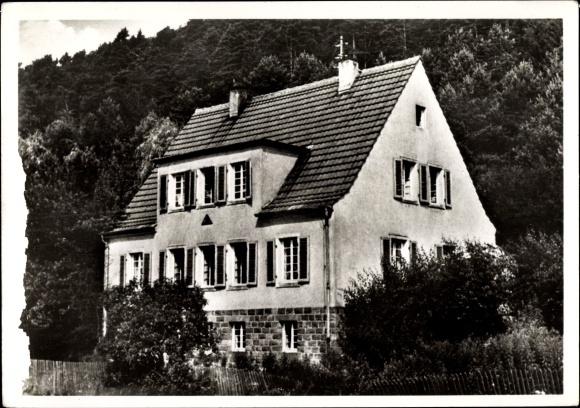 Postcard Merzalben in the Palatinate, youth hostel