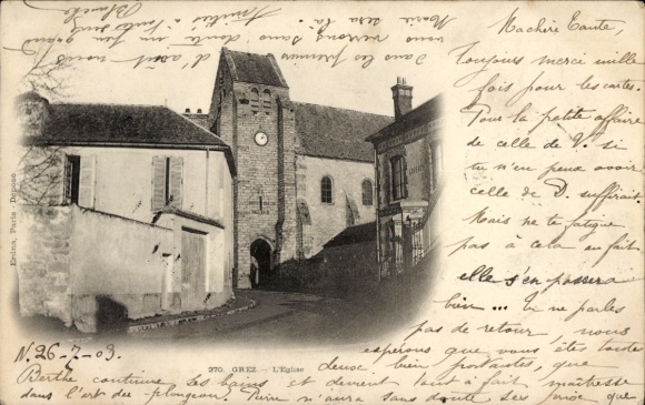 CPA Grez-sur-Loing Seine-et-Marne, Église