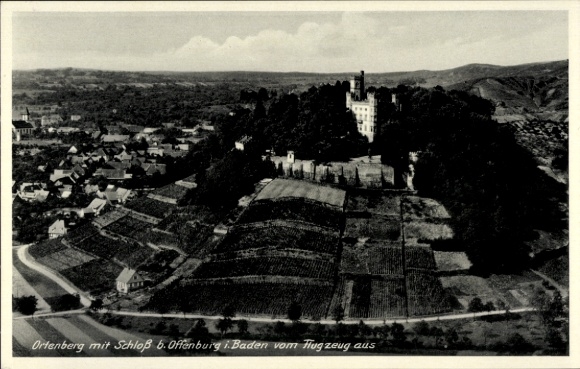 Postcard Ortenberg in Baden, Ortenberg Castle, aerial photograph