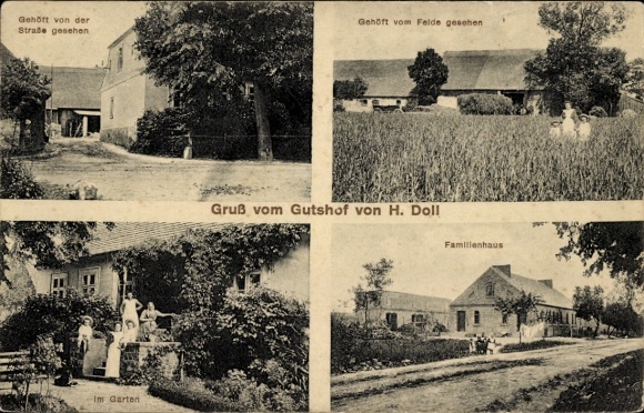 Postcard Zehdenick in der Mark, estate of H. Doll, family house, view from the street