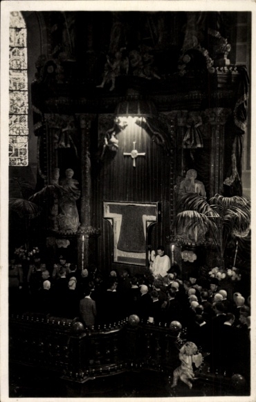 Postcard Trier on the Moselle, Exhibition of the Holy Coat in the Cathedral 1933, Opening Ceremony