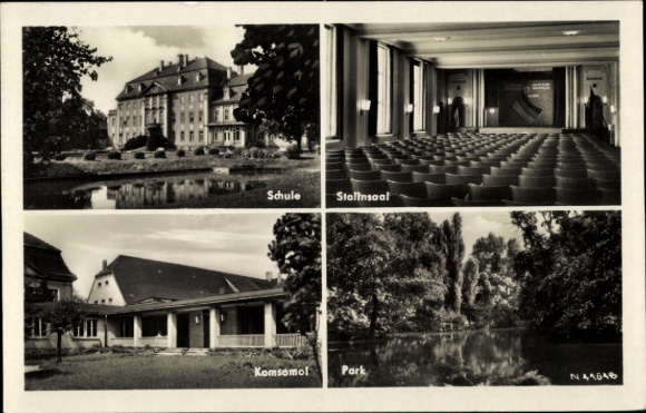 Ak Brandis in Sachsen, Schule, Stalinsaal, Komsomol, Park