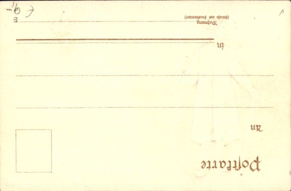Embossed Chromo-Litho Braunschweig in Lower Saxony, farmer, coat of arms, pipe