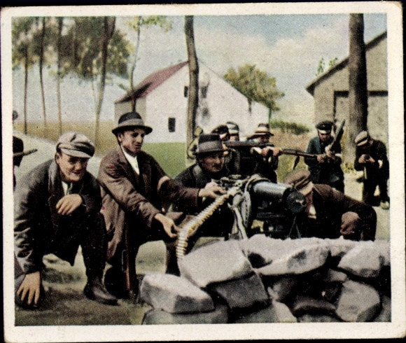 Collective picture The post-war period 41, May 1921, Annaberg Upper Silesia, Polish insurgents, barricade