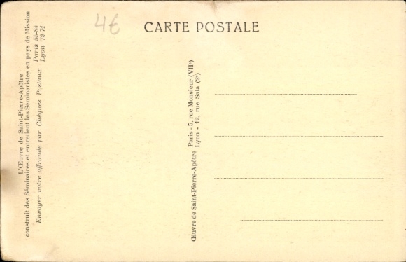 Postcard Fanfare of the Small Seminary, indigenous, priest, dance, Nyassa, Lake Malawi, East Africa