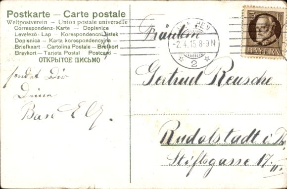 Chromo-Litho Berg am Starnberger See Upper Bavaria, Berg Castle
