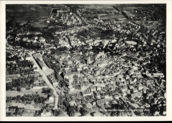 Postcard Peine in Lower Saxony, aerial view of near Hanover, perspective